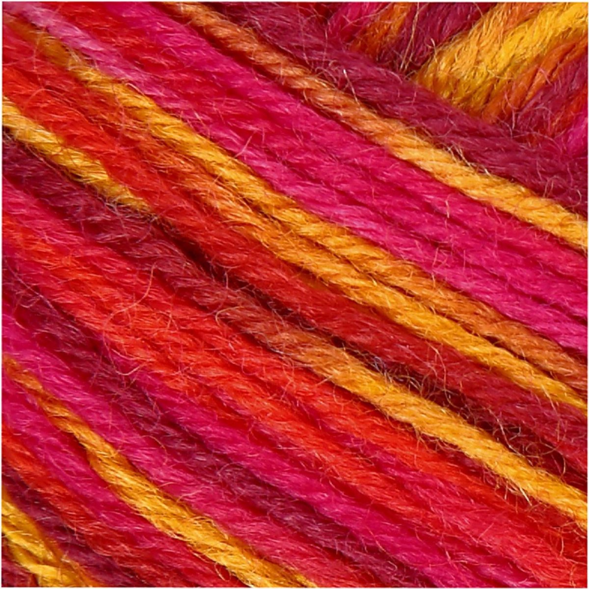 Creatief bedrijf sokkengaren rood oranje, 200 cm