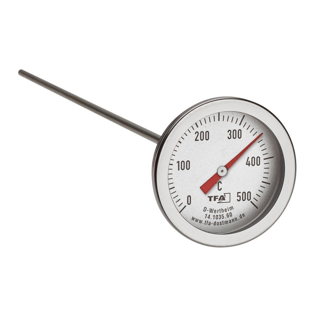 Tfa dostmann oven thermometer - analoog - rvs - 0-500 graden celcius - 30 cm - prikker