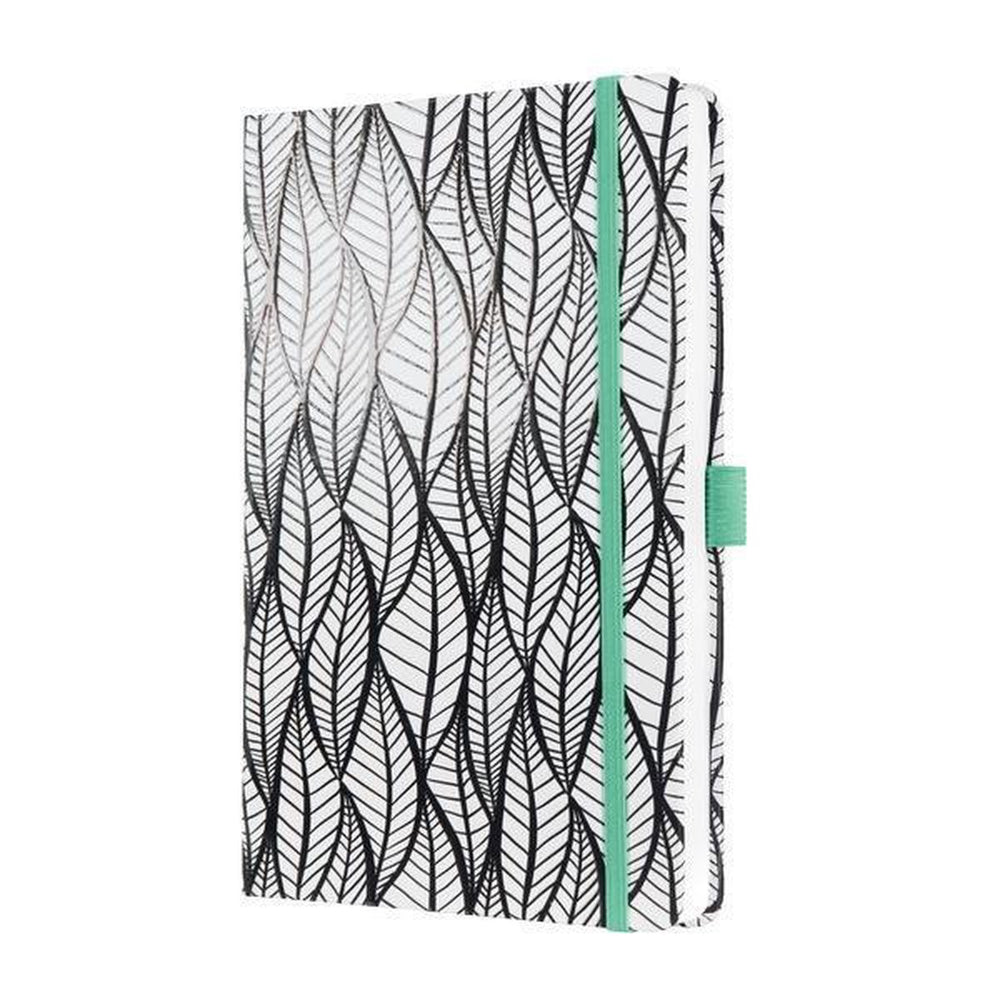 Sigel notitieboek jolie - whitened leaves - a5 - hardcover - 174 pagina's - gelinieerd - 80 grams - si-jn323