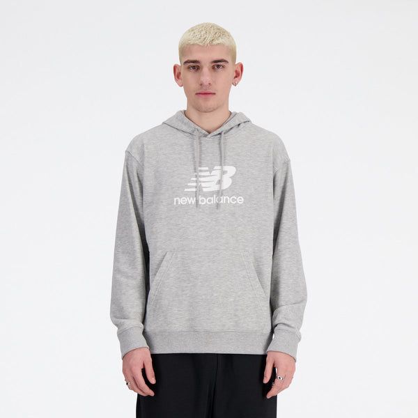 New balance sport essentials fleece logo h heren trui - atletic grey l