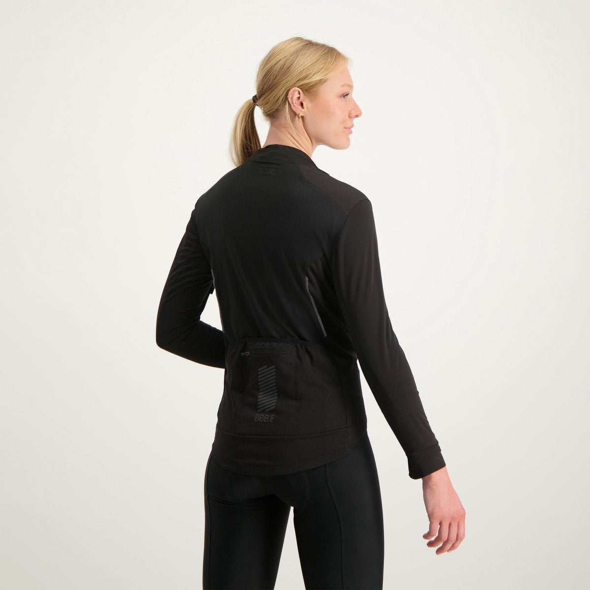 Bbb cycling donna triguard fietsjas dames - drie-seizoenen wielren fietsjack dames - waterafstotend windjack – zwart – maat l - bbw-453
