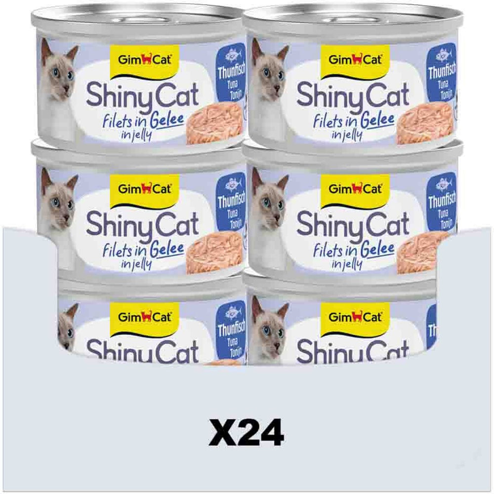 Gimcat 24 x 70 g - shinycat filets in jelly tonijn