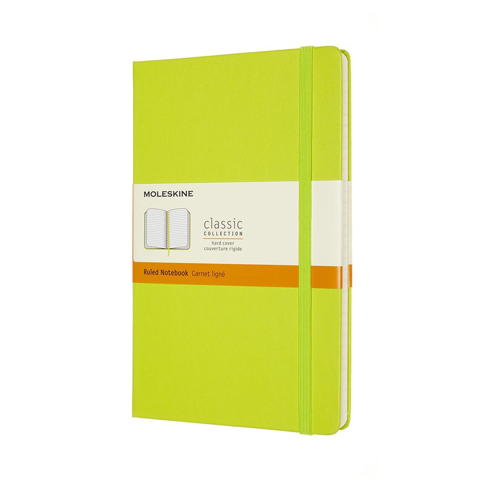 Moleskine classic notitieboek - large - hardcover - gelinieerd - citroen groen