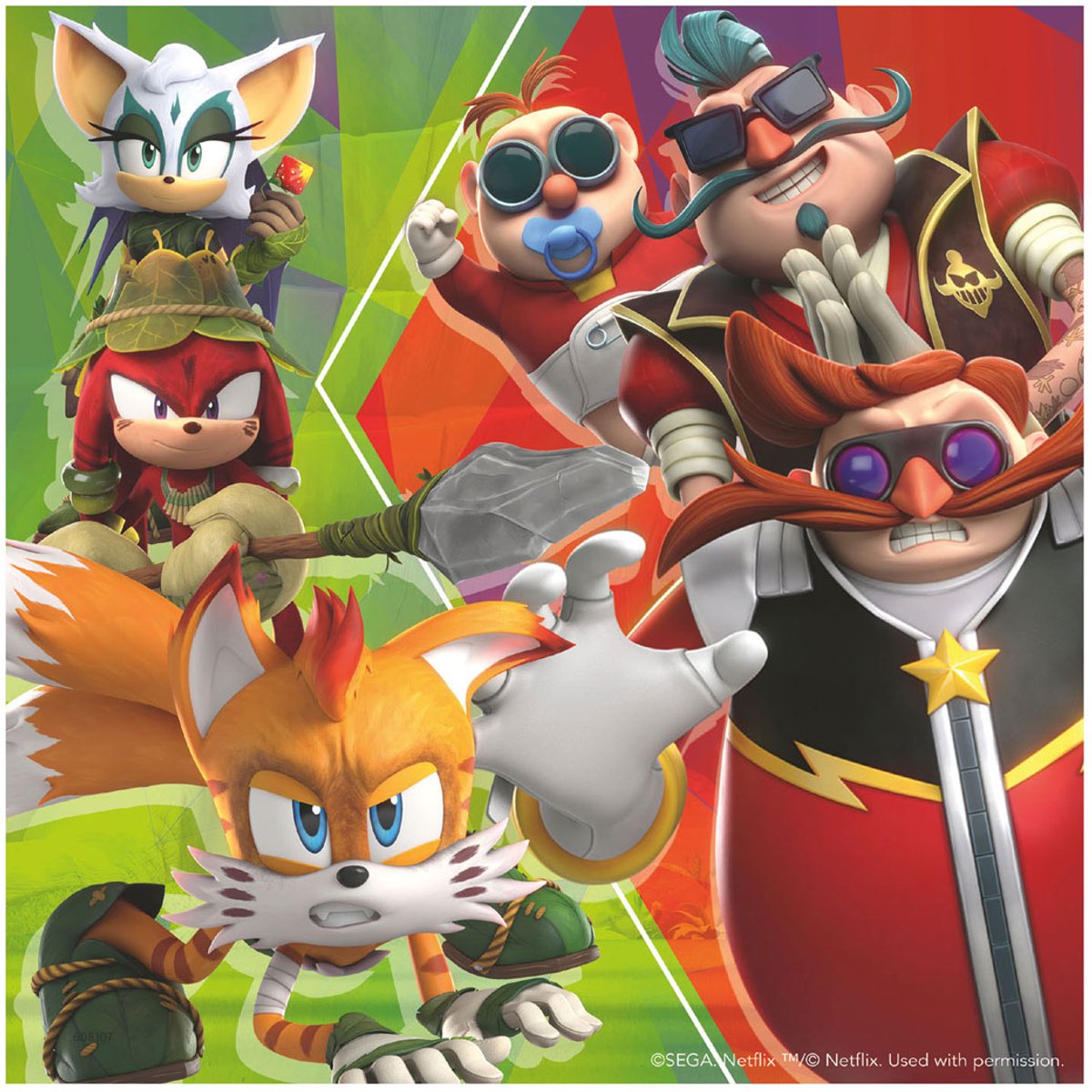 Ravensburger puzzel sonic prime - legpuzzel - 3x49 stukjes