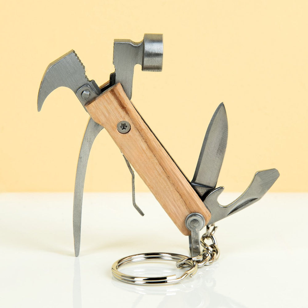 Kikkerland 7-in-1 mini hamertje - hout - outdoor - gereedschap