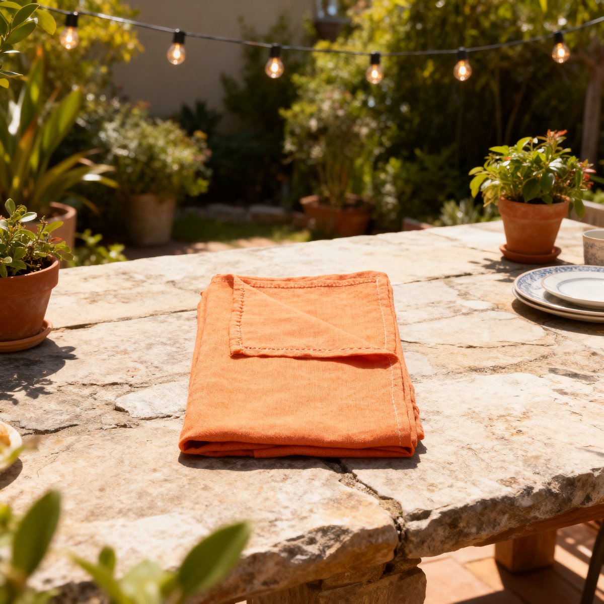 Arti casa tafelkleed 150x240 cm - tafelkleed oranje - tafelkleed materiaal mix polyester katoen - tafelkleed voor eettafel - effen design