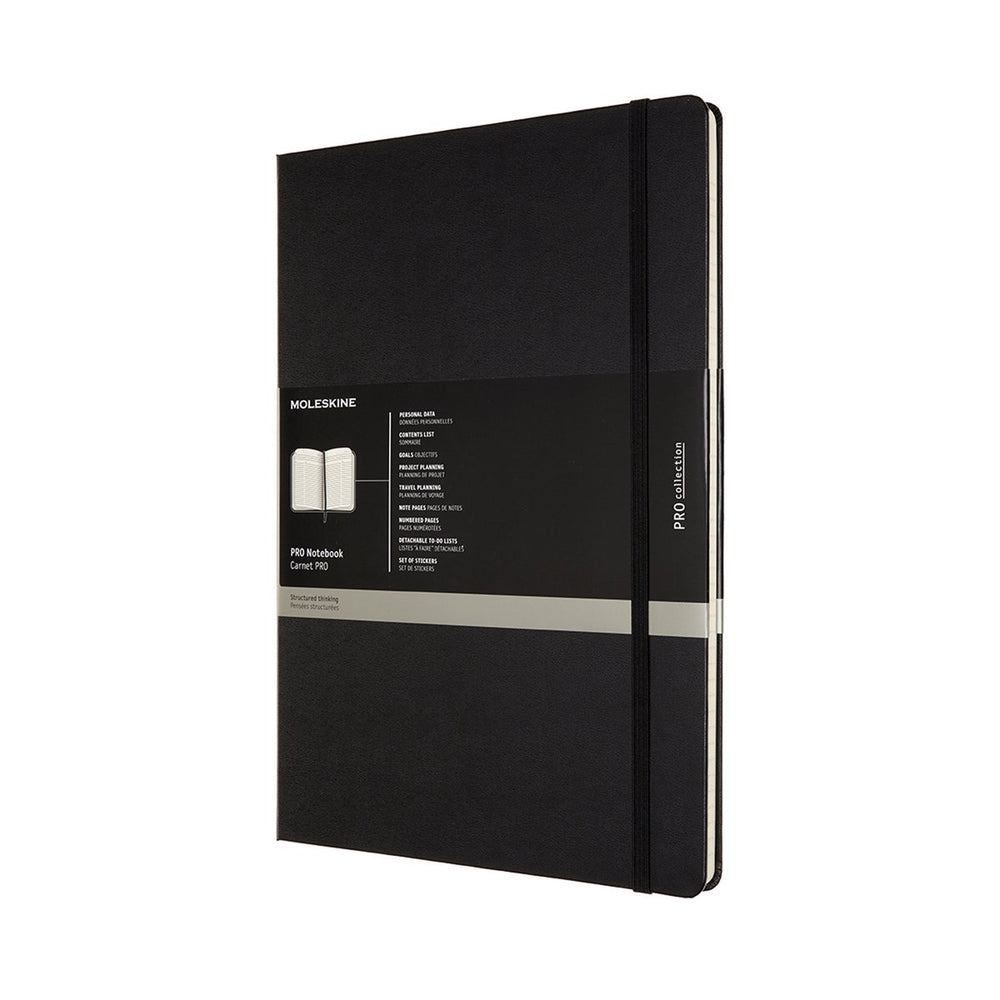 Moleskine professional notitieboek - a4 - hardcover - zwart