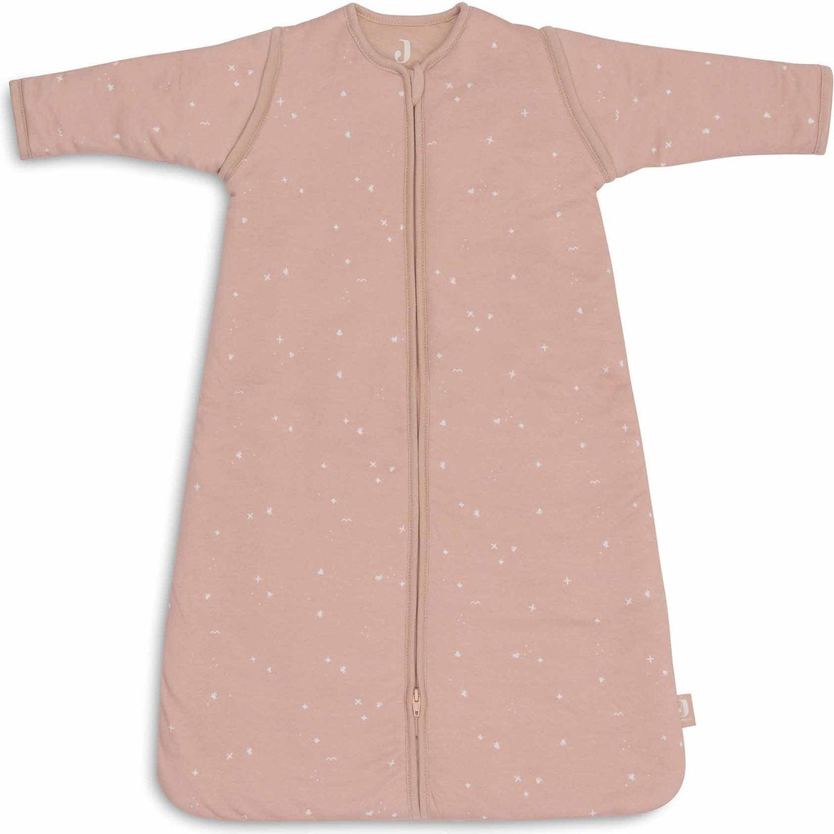 Jollein baby slaapzak winter met afritsbare mouw 70cm - twinkling wild rose - winterslaapzak