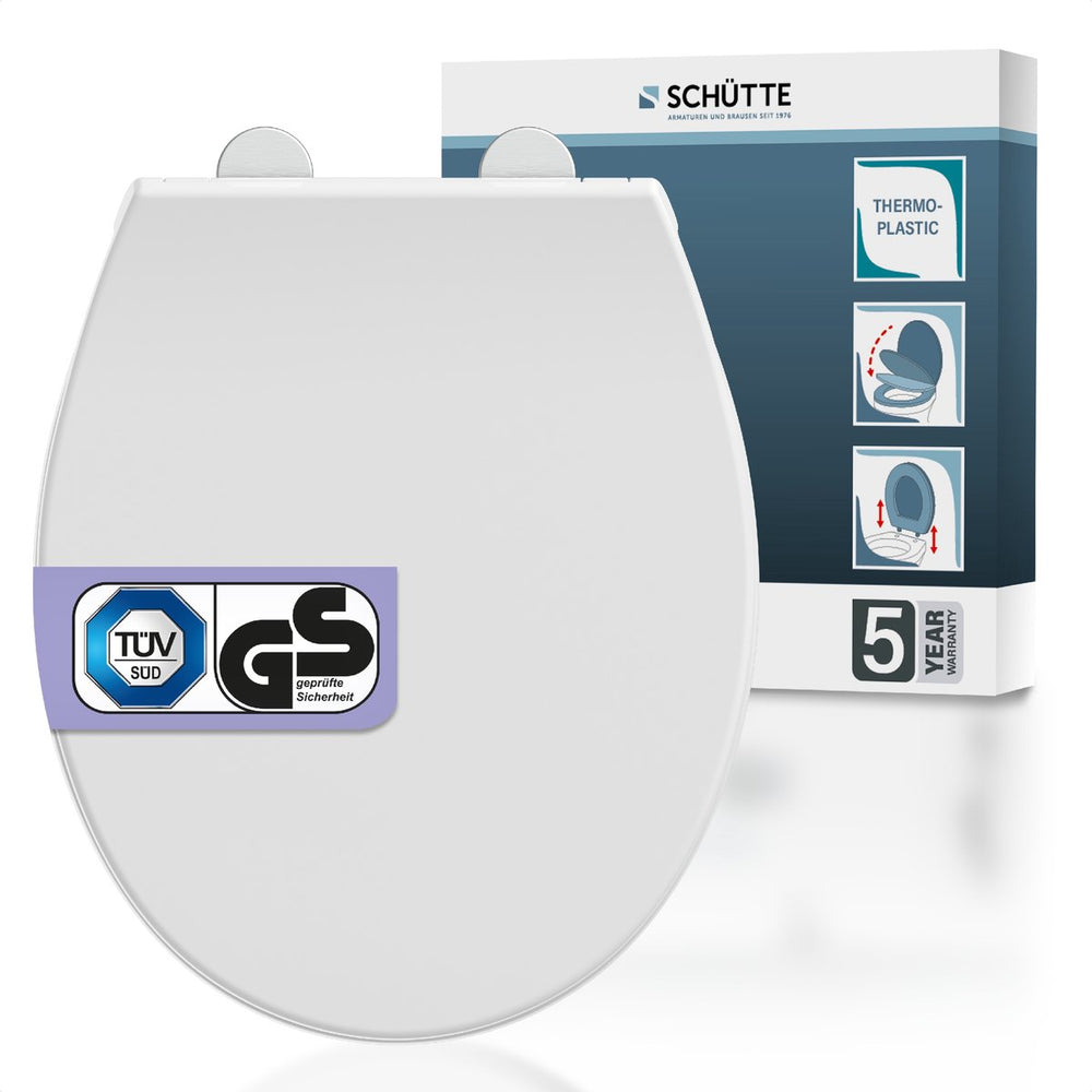 Schütte wc-bril 83630 premium - thermoplast - valrem - afneembaar - belastbaar tot 300 kg - montage van bovenaf