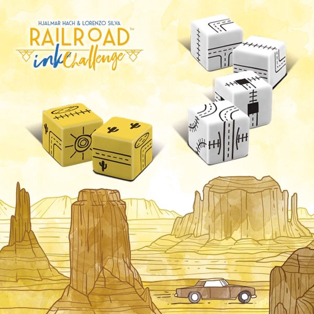 White goblin games - railroad ink (goudgele versie) - dobbelspel - 1 tot 4 spelers - roll write - puzzelspel - voor de hele familie
