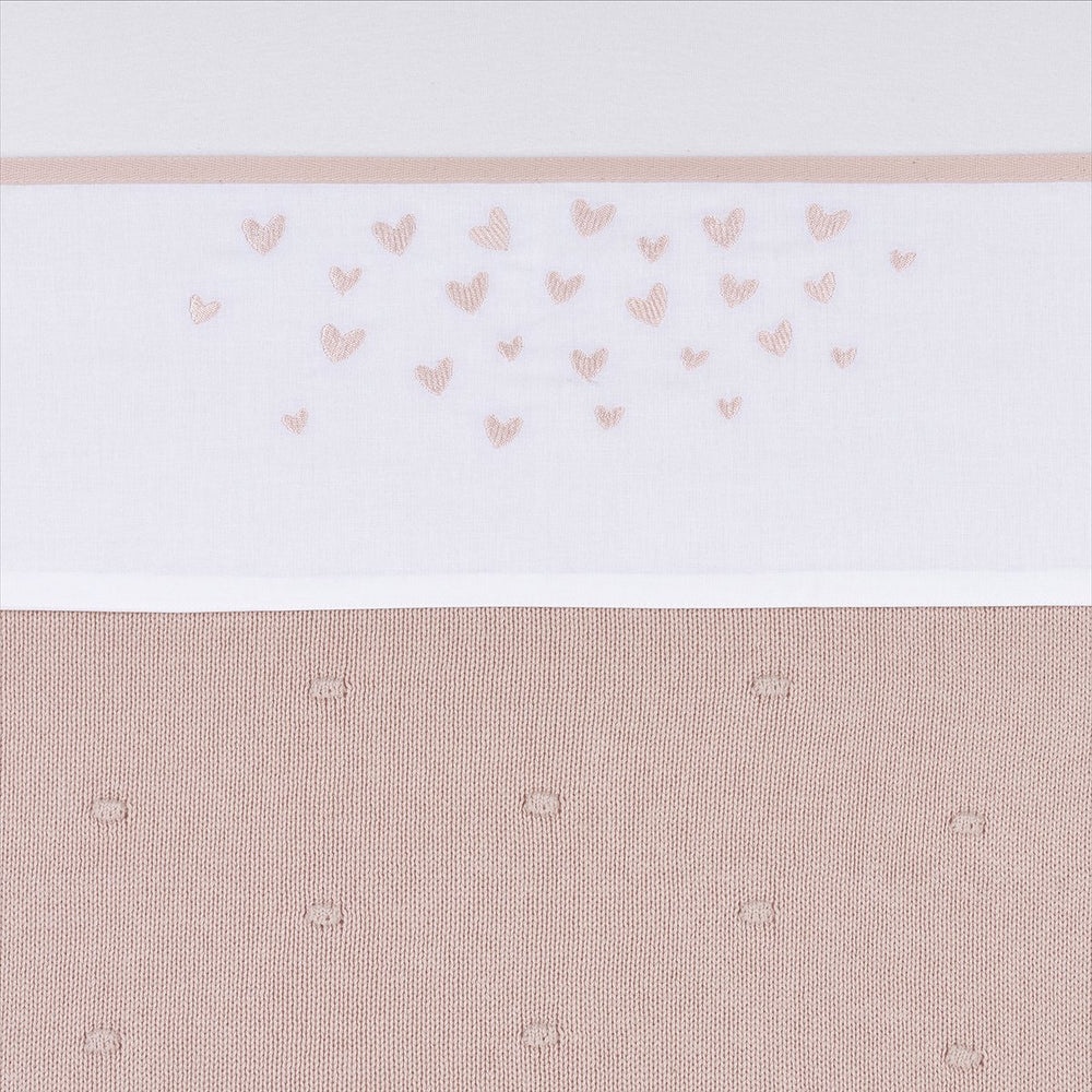 Meyco baby hearts ledikant laken - soft pink - 100x150cm - 0.3 tog