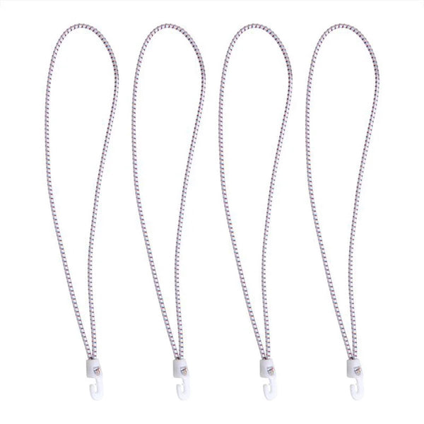 Proplus zeilbinder met nylonhaken - 35 cm - wit - 4 stuks