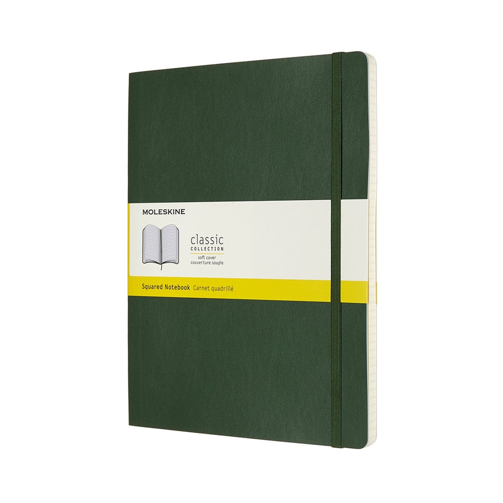 Moleskine classic notitieboek - extra large - softcover - geruit - mirte groen