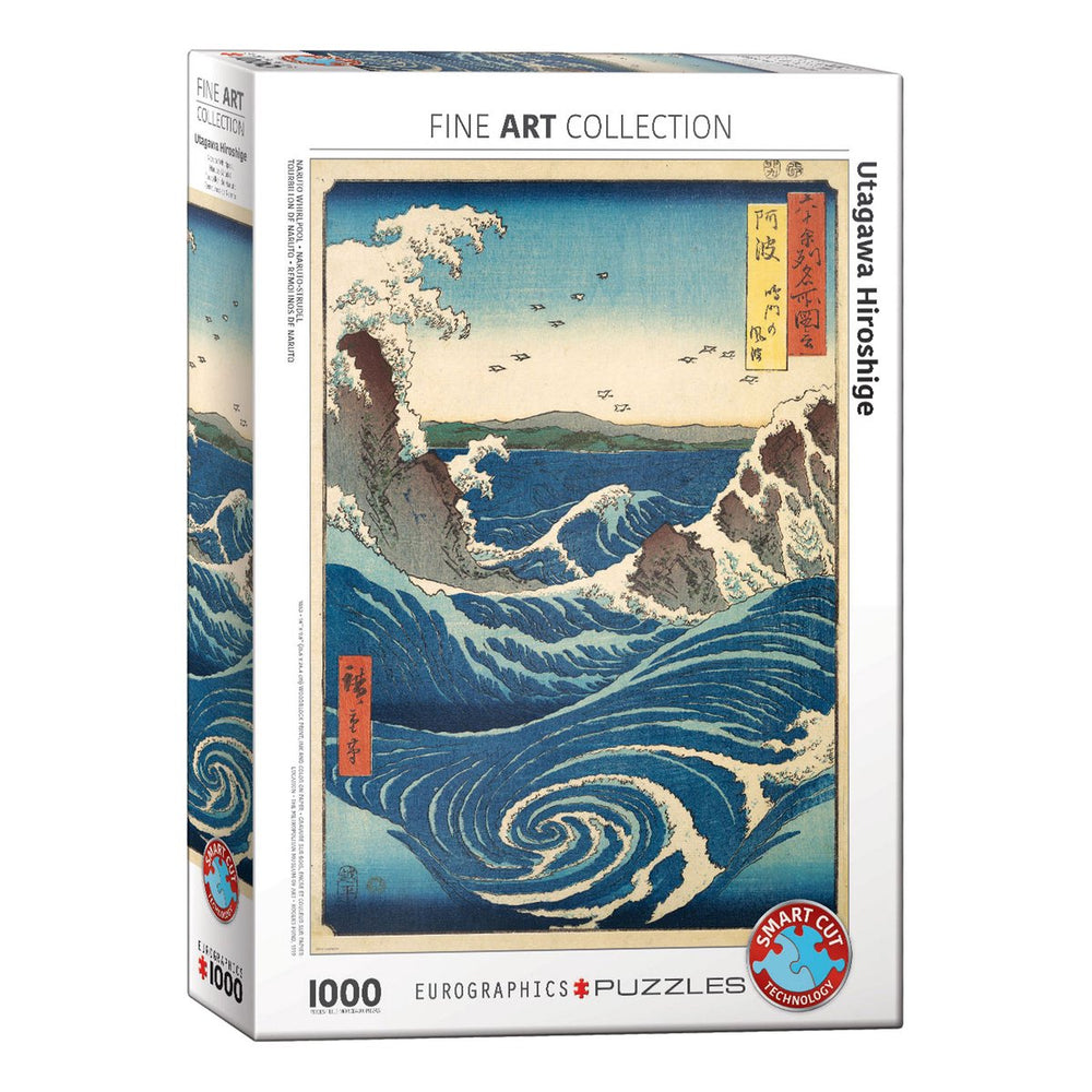 Eurographics - de wervelstroom van naruto (naruto no uzushio) - utagawa hiroshige - 1000 stukjes - fine art legpuzzel