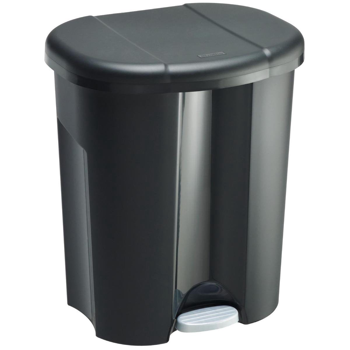 Rotho trio afvalscheider, 1x10l en 2x15l - zwart - bpa-vrij
