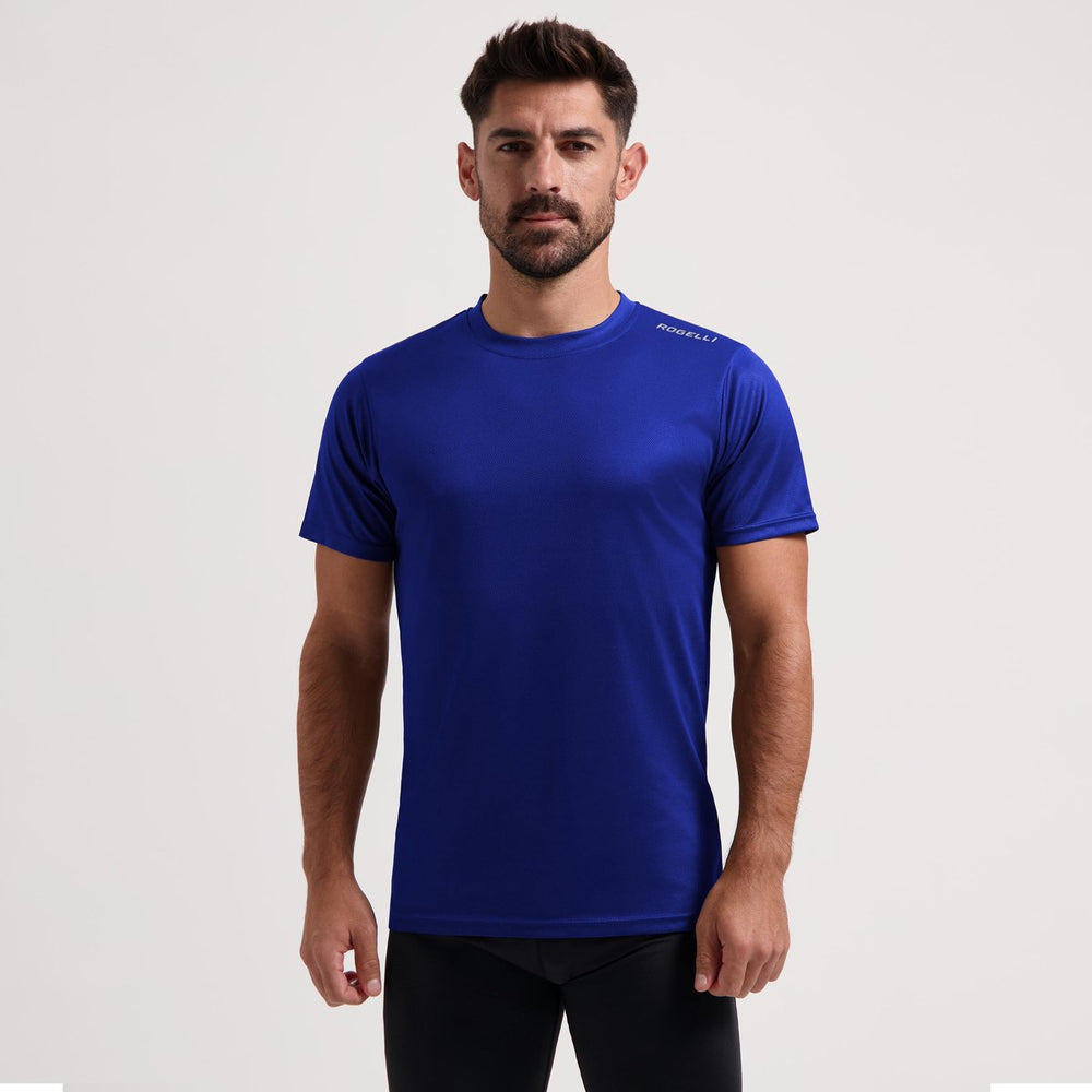 Rogelli promo hardloopshirt heren - korte mouwen - blauw - s