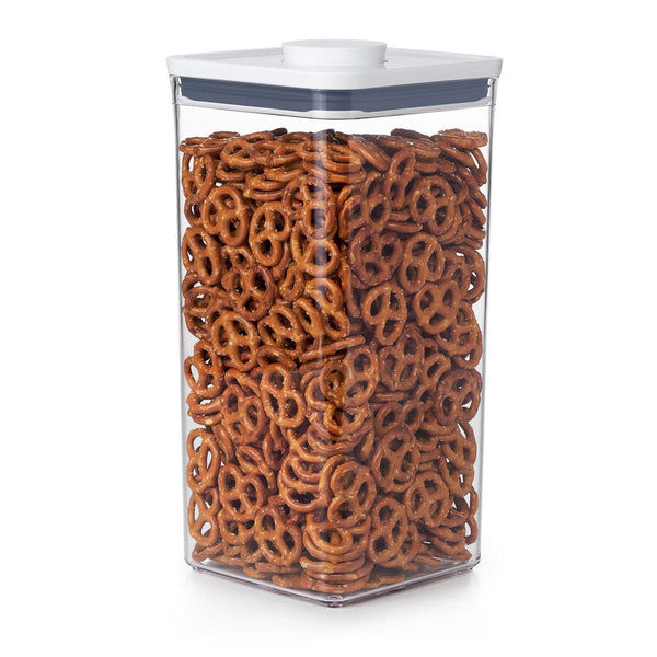 Oxo good grips voorraadbus 'pop' 2.0 - groot vierkant - hoog - 5,7 liter