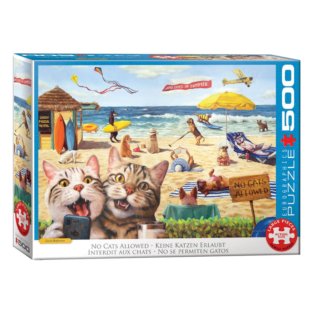 Eurographics - geen katten toegestaan [no cats allowed] - lucia heffernan - 500 xl stukjes 68×48cm (b×h) - familie legpuzzel