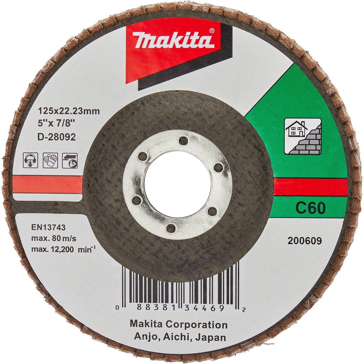 Makita d-28092 lamellenschuurschijf c60 | 125 mm