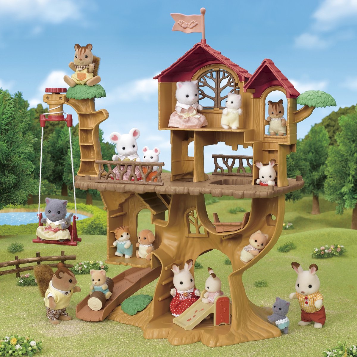 Sylvanian families 5450 avontuurlijke boomhut- te combineren met 5451 blok hut