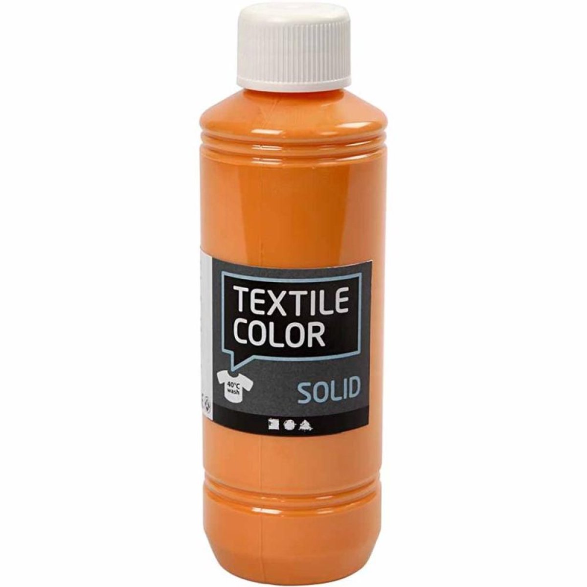 Creotime textile paint opaque fabric paint - orange, 250ml