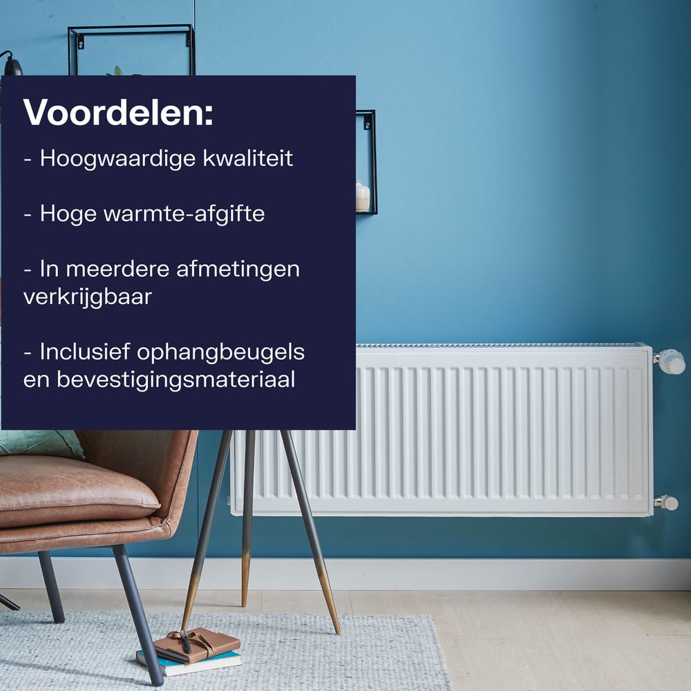 Plieger compact type 22 paneelradiator - 60 x 160 cm 2806w - wit