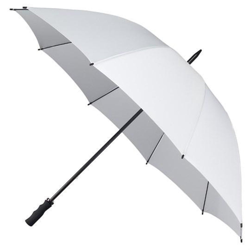 golfparaplu winddicht handopening 130 cm wit