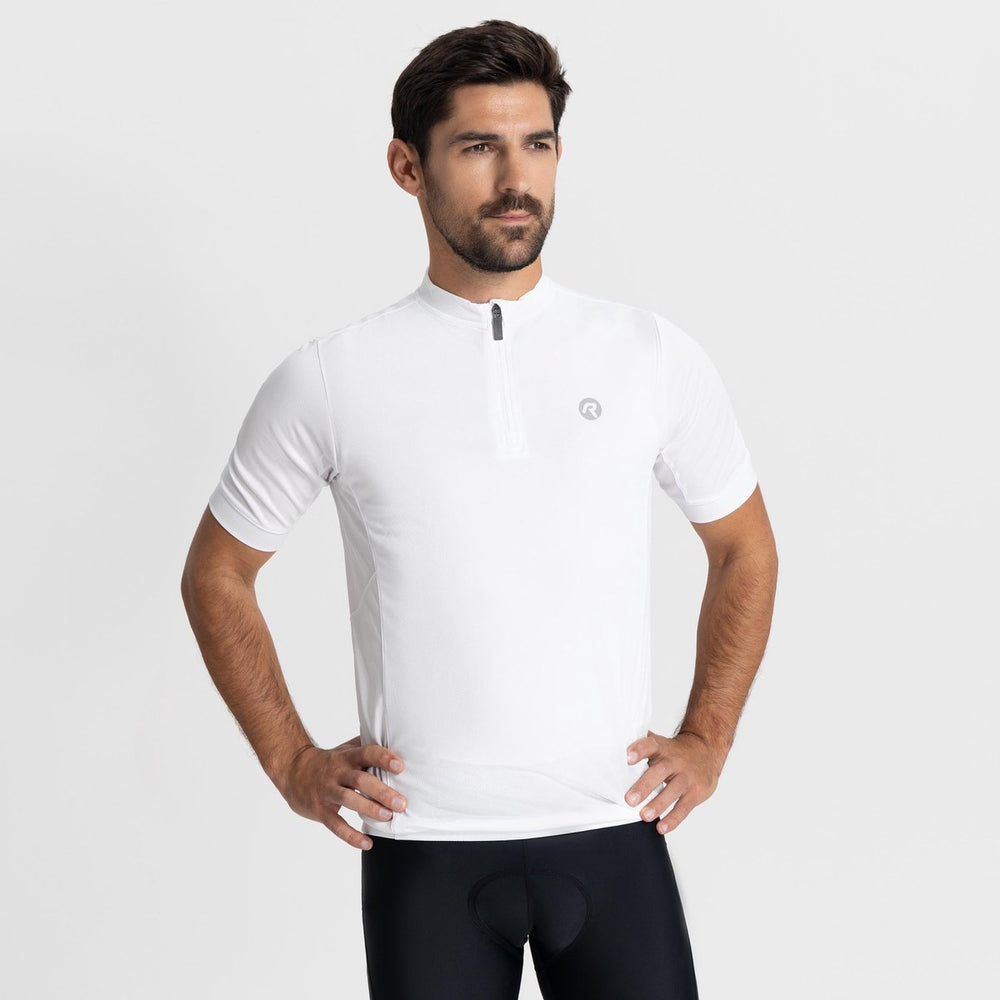 Rogelli core heren fietsshirt - lange mouw - lange rits - wit