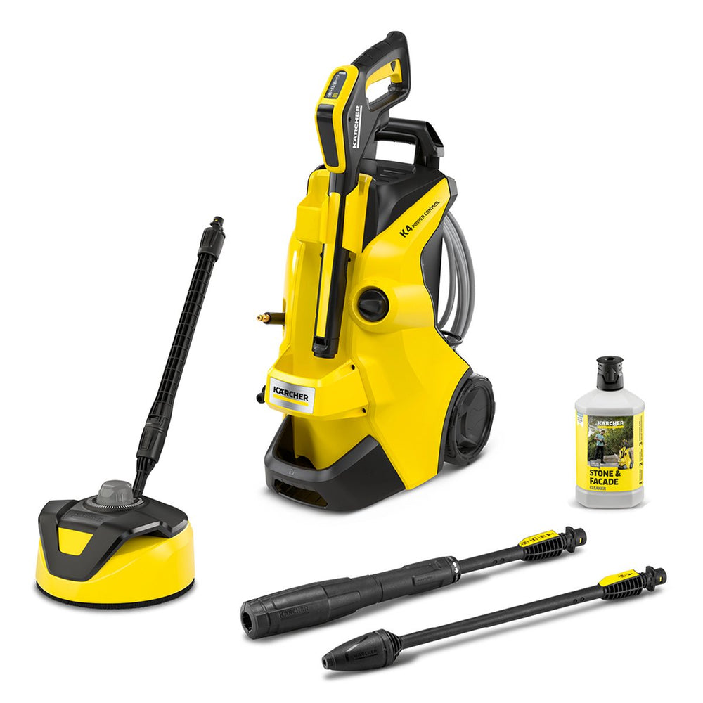Kärcher k 4 premium power control flex home hogedrukreiniger - premiumflex hogedrukslang - 130 bar - 420 l u - 30 m2 u - terrasreiniger t 5 - geschikt voor oa. auto - fietsen - terras - motoren - schutting en tuinset