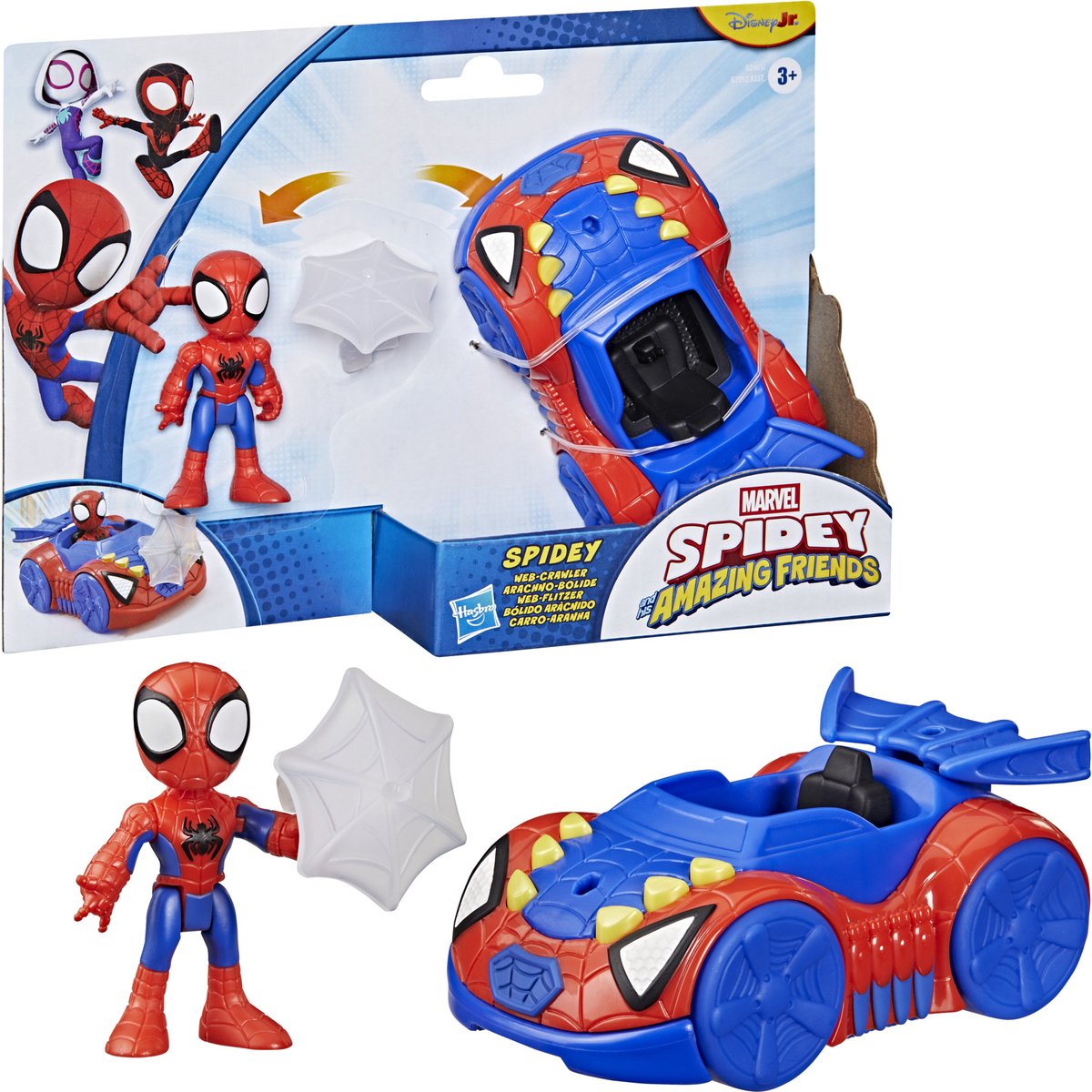 Hasbro marvel spidey met spidey web crawler speelgoedauto