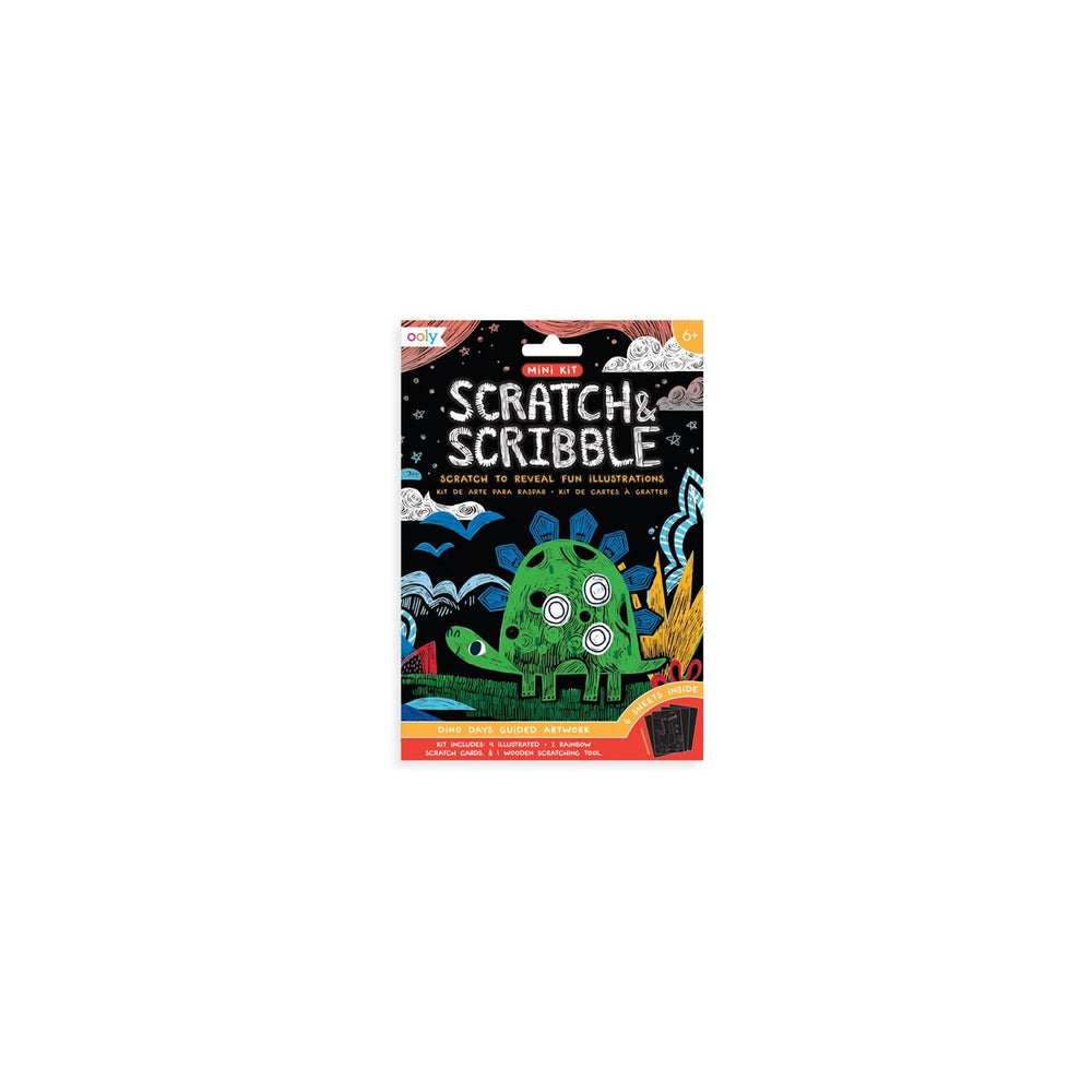 Ooly - mini scratch scribble - dino days - art kit
