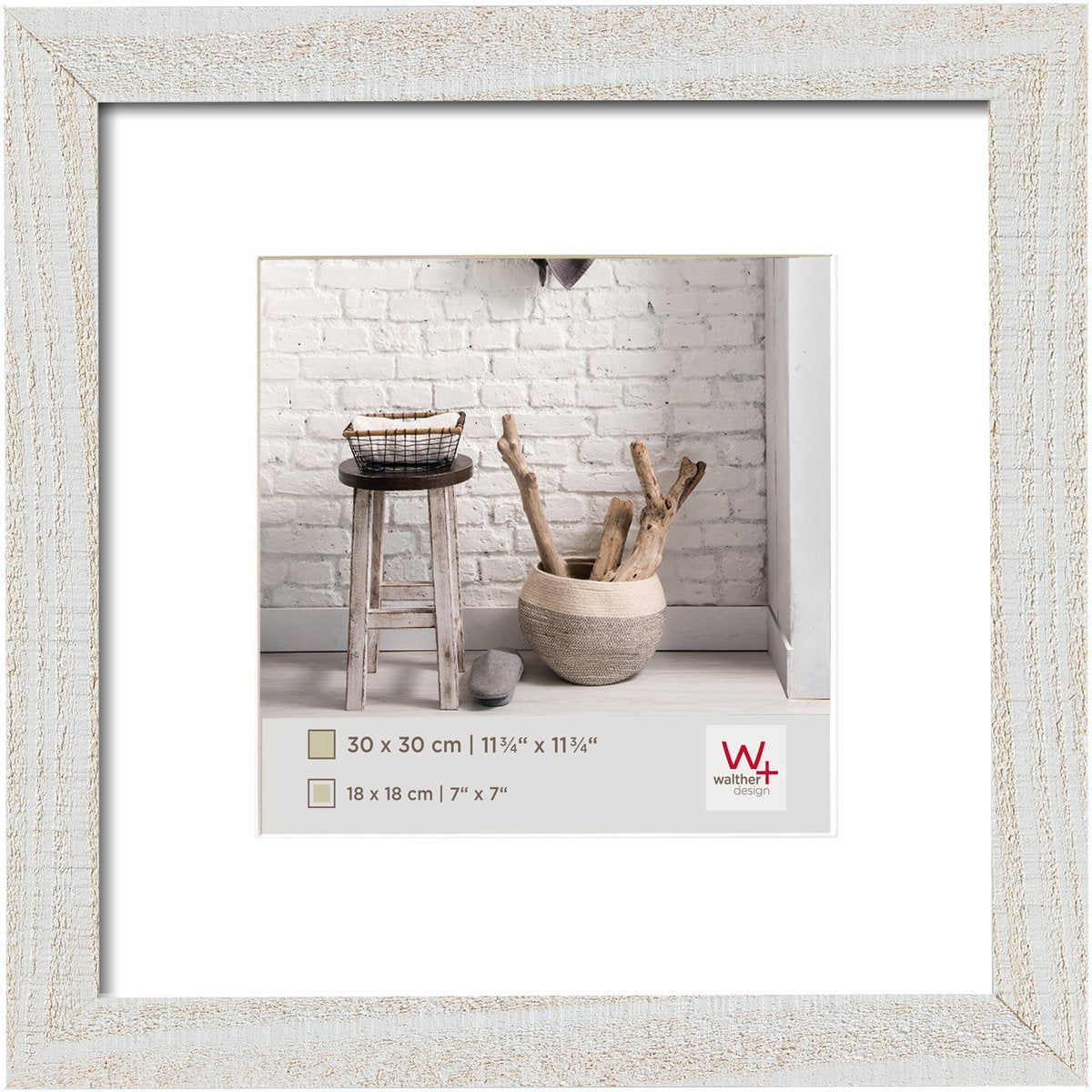 Walther home - houten lijst - fotoformaat 30x30 cm - polair wit