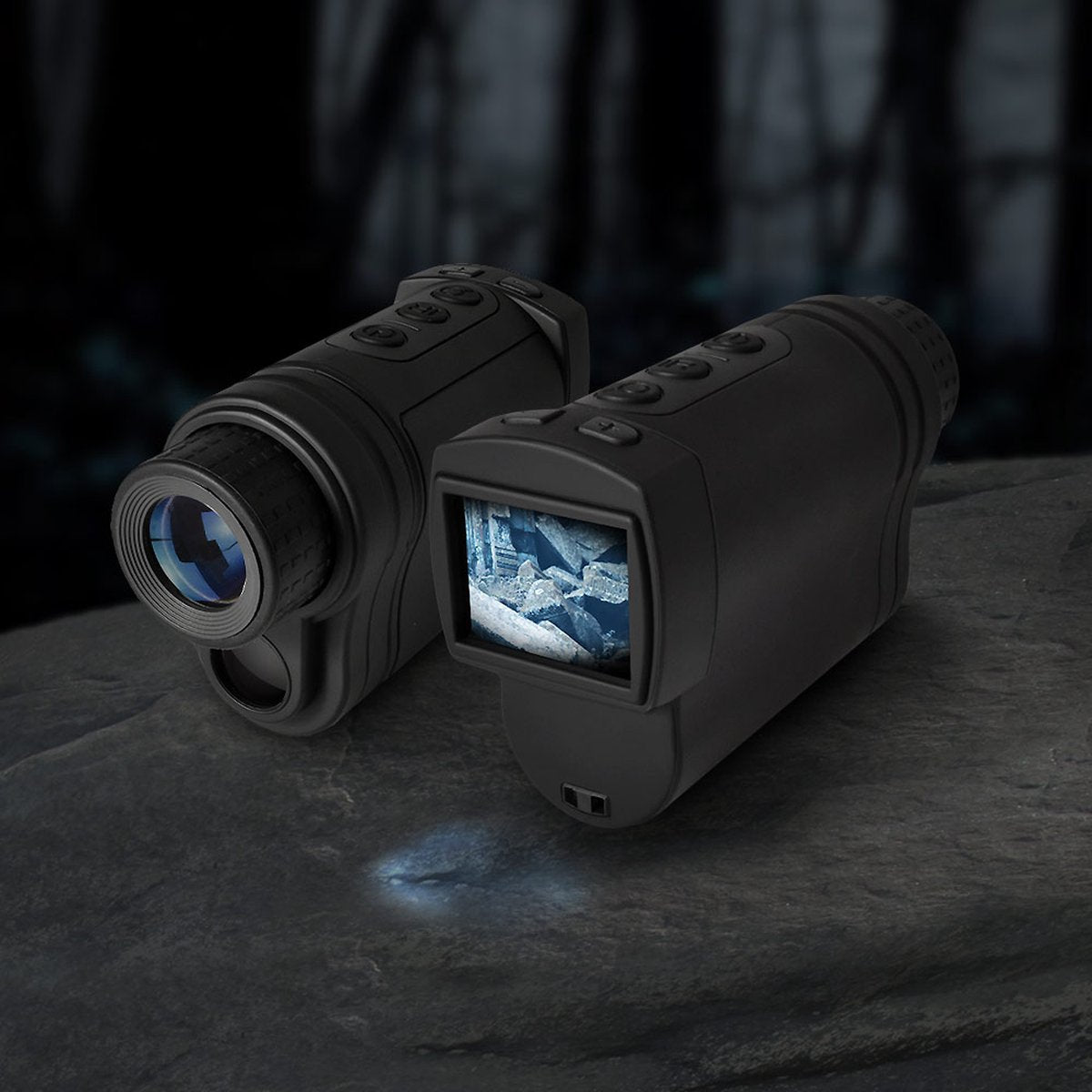 Mikamax night vision monocular picco - nachtkijker 100 m - full hd opname en 3x 8x zoom met case