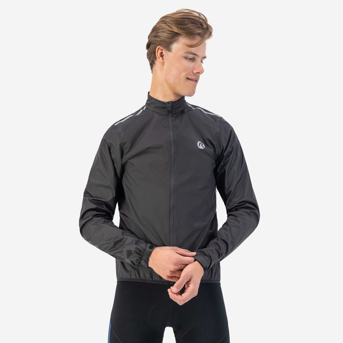 Rogelli core fietsregenjack heren - waterdicht - zwart - l