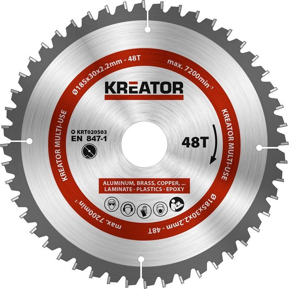 Kreator krt020503 zaagblad hout - 185mm48t