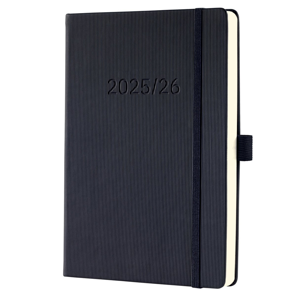 Sigel weekagenda met notitiepagina conceptum - formaat a5 - jaartal 2025 2026 - 18 maanden - zwart - hardcover - si-c2603