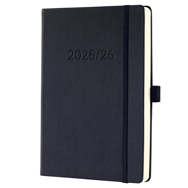 Sigel weekagenda met notitiepagina conceptum formaat a5 jaartal 2025 2026 18 maanden zwart hardcover