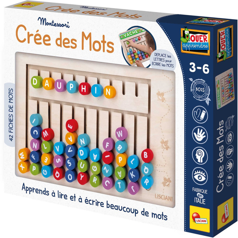 Lisciani montessori cree des mots