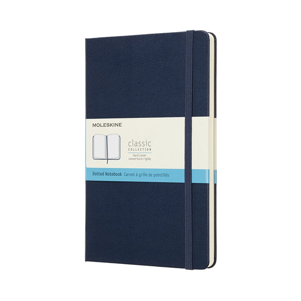 Moleskine classic notitieboek - large - hardcover - gestippeld - saffier blauw