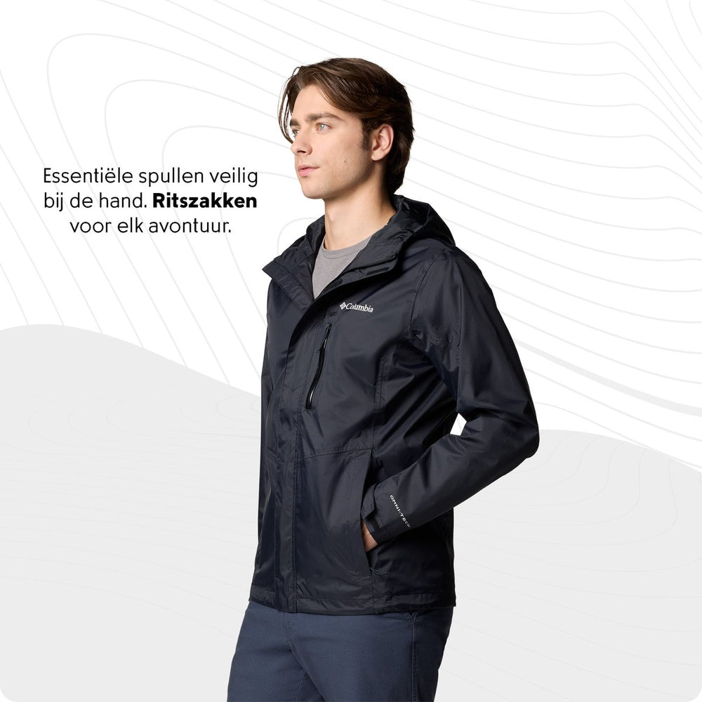 Columbia pouring adventure™ iii jacket heren outdoorjas - black