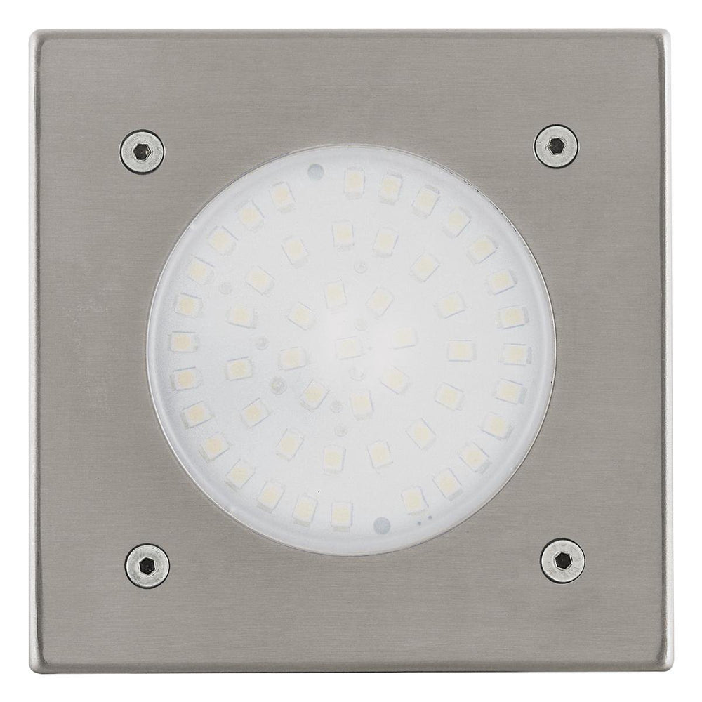 Eglo lamedo - buitenverlichting - grondinbouwlamp - 1 lichts - led - rvs - wit