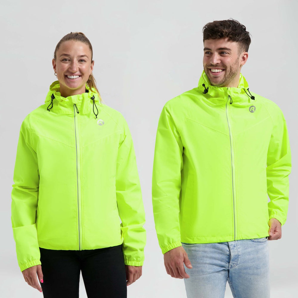 Rogelli commuter core dames en heren regenjas - fiets - fluor