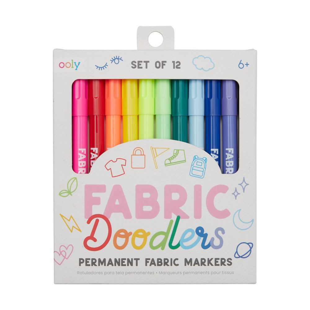 Ooly - fabric doodlers - 12 stiften om je kleding op te leuken!