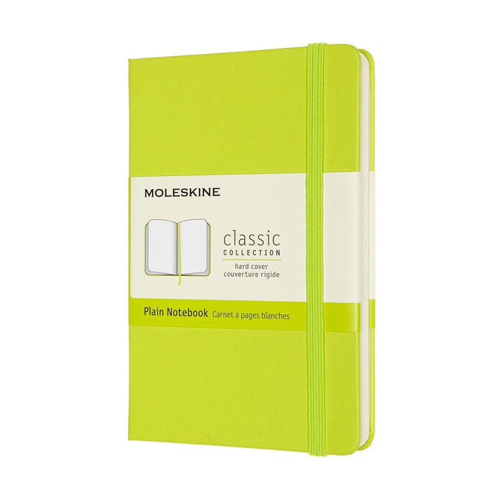 Moleskine classic notitieboek - pocket - hardcover - blanco - citroen groen