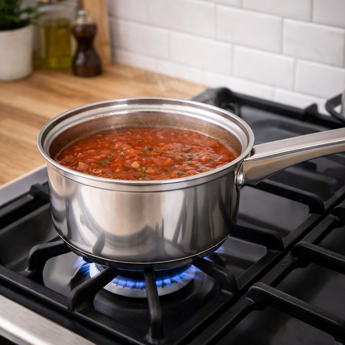 Alpina steelpan met deksel 1.9l - ø16 cm - rvs - geschikt voor inductie en vaatwasser