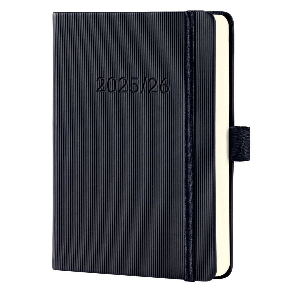 Sigel weekagenda conceptum - formaat a6 - jaartal 2025 2026 - 18 maanden - zwart - hardcover - si-c2602