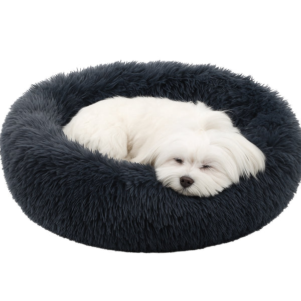 Flamingo hondenmand – donut hondenmand – kattenmand pacha rond grijs ø55 cm – extra zacht luxe voor hond of kat m