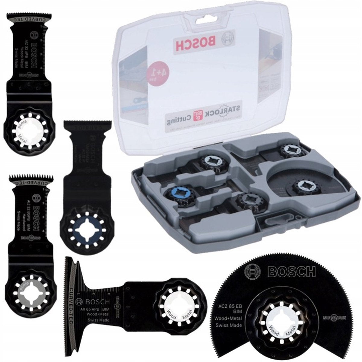 Bosch starlock serie - zaagblad set - 5-delig - voor metaal en hout