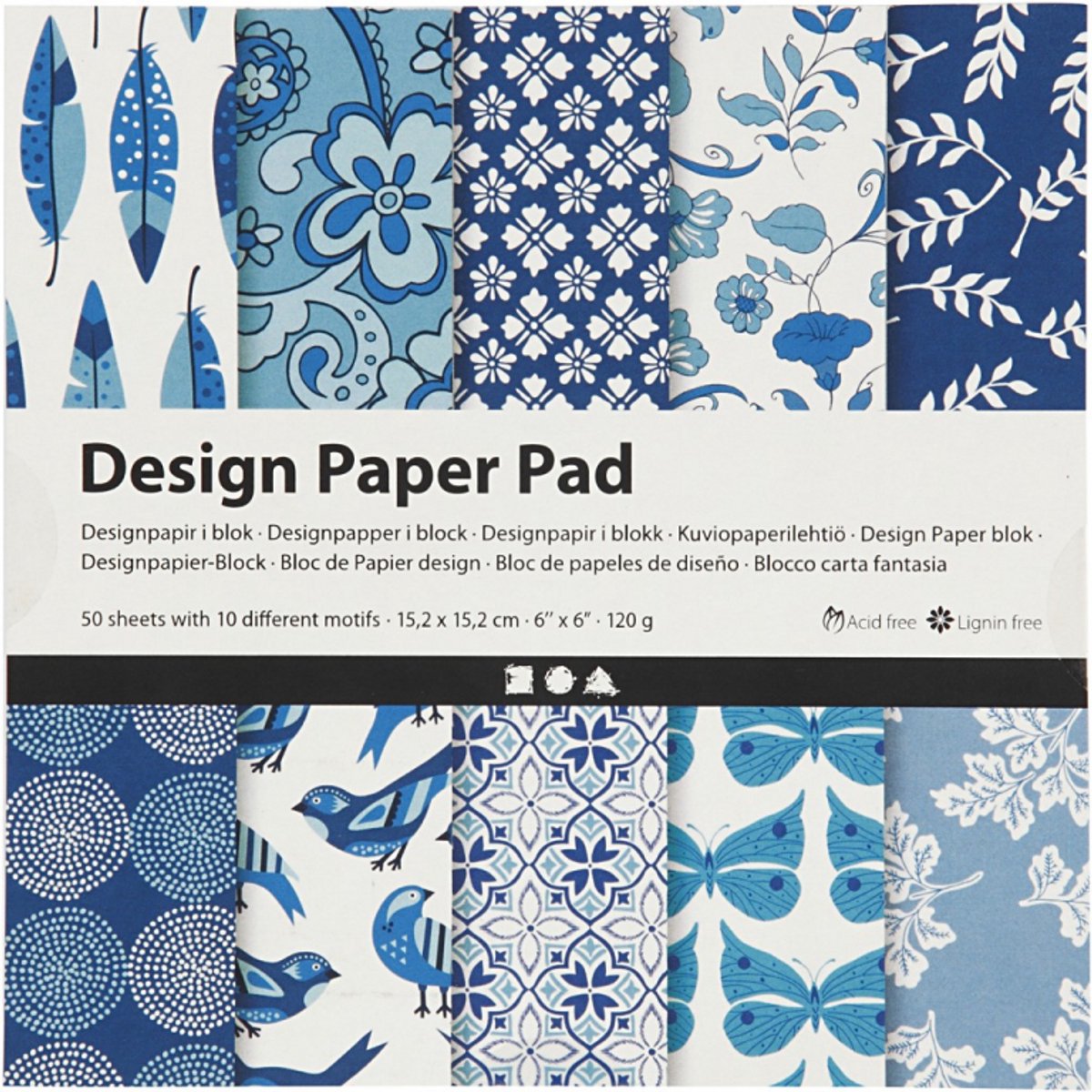 Creatief bedrijfsontwerp papierblok blauw, 50 afgesloten