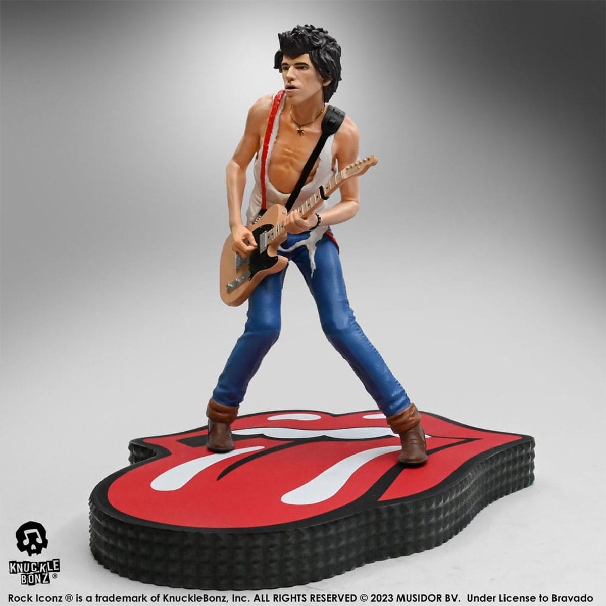 Knucklebonz the rolling stones rock iconz statue keith richards (tattoo you tour 1981) 22 cm beeld